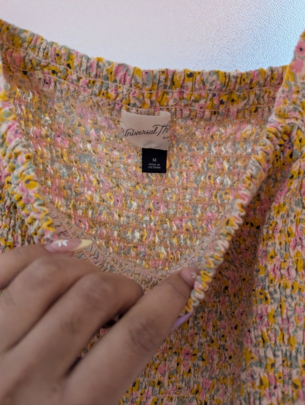 Universal Thread Smocked Woven Puff Sleeve Dress - Picture 4 of 5